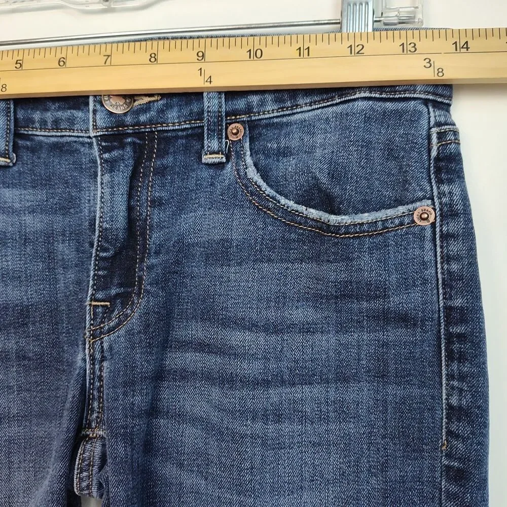 Lucky Brand Stella Skinny Cropped Women's Jeans, Size 2‎ / 26, Distressed, Blue